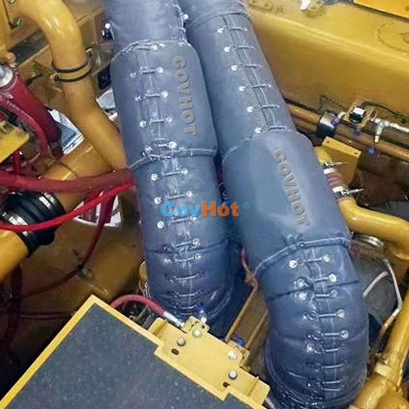 柔性排氣管排煙管絕熱套,工程車輛船舶火車發(fā)動(dòng)機(jī)排氣系統(tǒng)防護(hù)罩